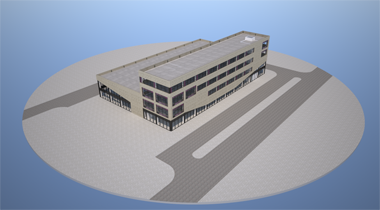 kantoor met bedrijfshal